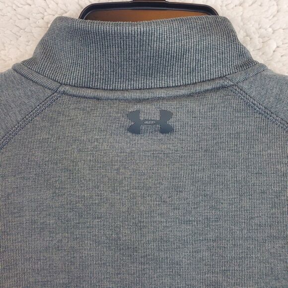 Under Armour Pullover Mens 2XL Loose Fit Coldgear 1/4 Zip Fleece Sweater Gray - Picture 5 of 9
